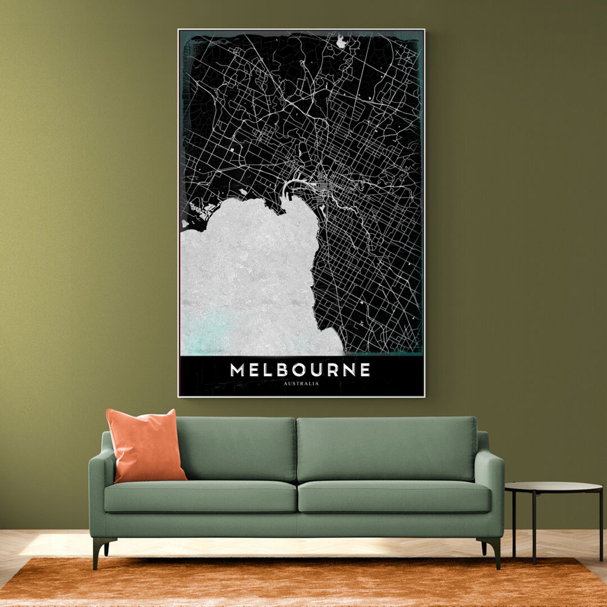 Melbourne Map Wall Art